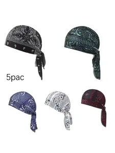 Cooling Headscarf Cap Set, Motorcycle Pirate Head Wrap Safety Helmet Liner, Elastic Fit Hand Washable Multifunctional Outdoor Headwear for Athletes & Outdoor Enthusiasts