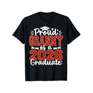 Men's Casual Short-Sleeve Round Neck Streetwear Top - Proud Granny Of A 2026 Graduate Senior Graduation T-Shirt