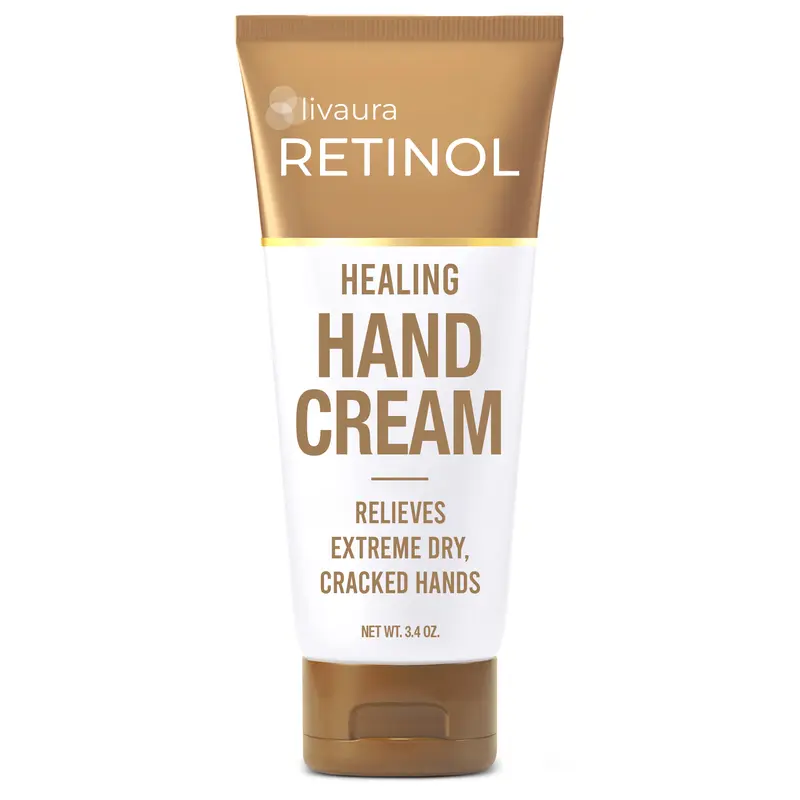 LIVAURA Retinol Anti-Aging Hand Cream – The Original Brand For Younger Looking Hands –Rich, Velvety Hand Cream Conditions & Protects Skin, Nails & Cuticles – Vitamin A Minimizes Age’s Effect on Skin