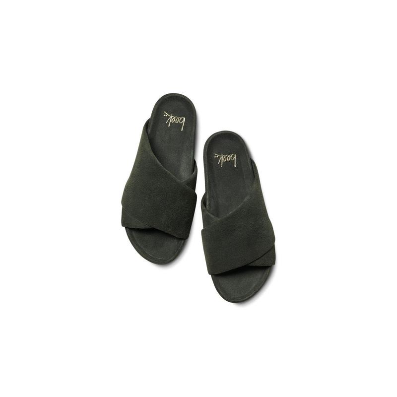 beek KEA Suede Slide Sandals - Ivy Women's Summer Walking Shoes with Memory Foam Footbed & Rubber Outsole for Enhanced Grip