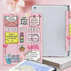 Motivational Design iPad Case, Built-in Pencil Slot Adjustable Stand Auto Sleep/Wake, Lightweight Durable Soft Edge, Compatible with iPad 10th/11th Gen/A16/Air 13/11-inch/Pro 11-inch/2025 & Galaxy Tab S9 FE+ 12.4-inch, Multi-Style Unisex Back-to-School