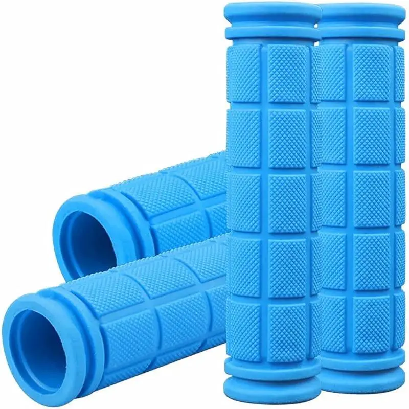 Kids Non-Slip Rubber Bike Handle Grips - 4Pcs Soft Replacement Grips for BMX, Mountain Bike, Youth Cycling & Scooter Use, Unisex-Adult, Functional Grips