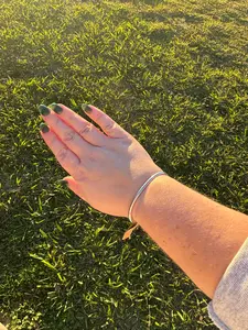 Sterling Wire Cuff w/ Bead Ends