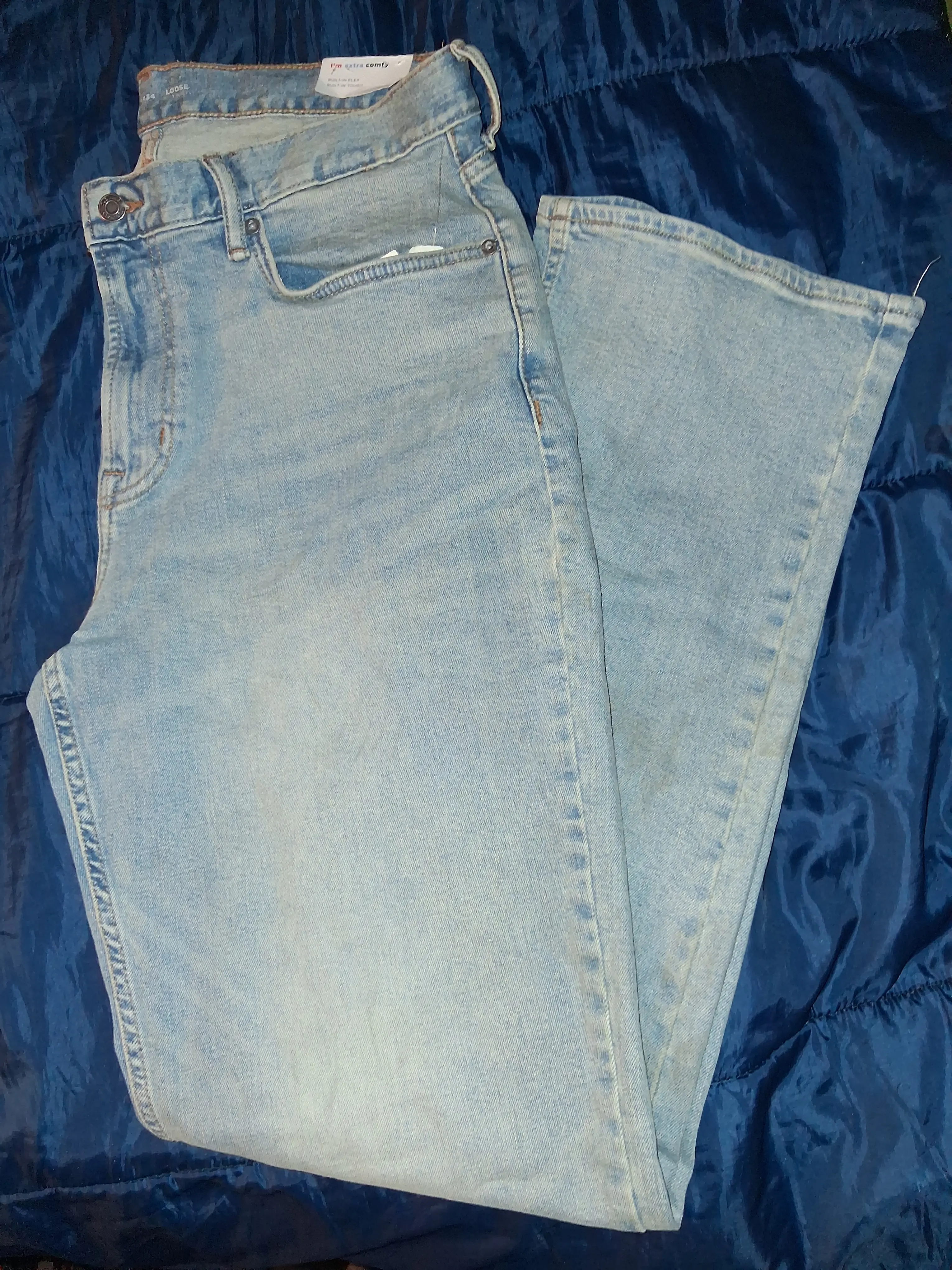 OLD NAVY Mens Loose Jeans 36x34 Built-in Tough & Flex Comfortable Fit for Everyday Wear All Seasons Versatile Practical