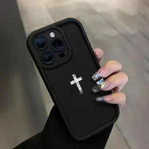 Cross Pattern Phone Case, Anti-drop Cellphone Protective Case, Total Protective Shockproof Mobile Phone Cover for iPhone iphone  15  pro  max  case