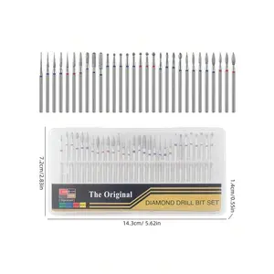 30pcs Russian Style Manicure Grinding Heads Set For Dead Skin Removal, Preparing And Finishing Nails With Electric Grinding Machine