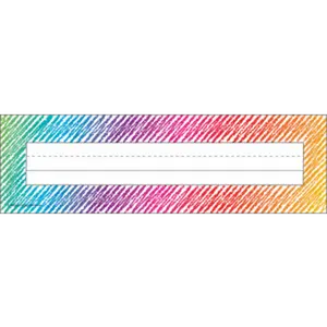 Colorful Scribble Flat Name Plates