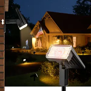 Solar Spot Lights Outdoor, [58 LED/12000K/3 Modes] Solar Lights Outdoor Waterproof IP67, Auto On/Off, 2-in-1 Wall Light Flood Light for Tree Yard Garden Pathway
