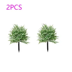 Two artificial white lavender trees, green-leafed lavender resists ultraviolet rays, suitable for indoor and outdoor decoration, homes, offices, House Plants Decor, artificial plants, Indoor Faux Plant