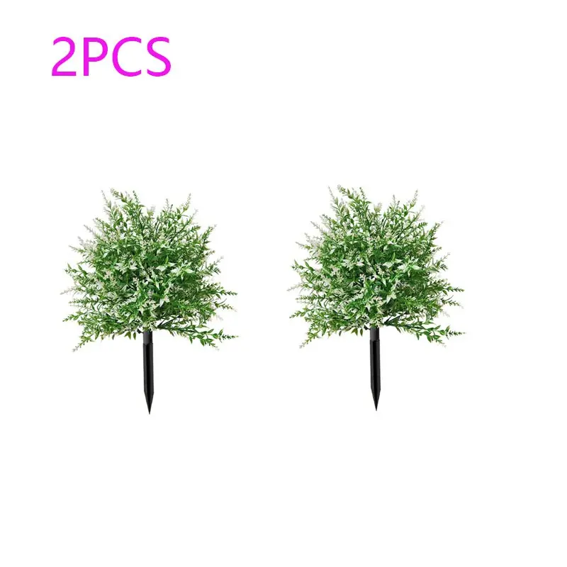 Two artificial white lavender trees, green-leafed lavender resists ultraviolet rays, suitable for indoor and outdoor decoration, homes, offices, House Plants Decor, artificial plants, Indoor Faux Plant