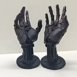 Cyberpunk Mechanical Arm Statue, Black Sci-Fi Hand Game Controller Stand, Headphone Stand, Creative Office Desktop Ornament, Birthday Gift for Men, Gift for Gamer Friends, Suitable for Halloween, Christmas, Anniversary, and Thanksgiving Party Decorations