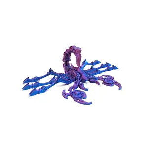 3D Printed Mechanical Scorpion Model - Fully Movable Joint, Creative Articulated Collectible Figurine, Unique Desktop Decor Piece