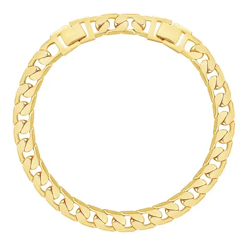 KissYan Women's 14K Gold-Plated Cuban-Themed Anklets for Women - 9in/11in Adjustable Extension Chain, Chunky Brick Link Gold Foot Jewelry, Ideal for Christmas Gifts & Daily Wear (Fashion Costume Jewelry)