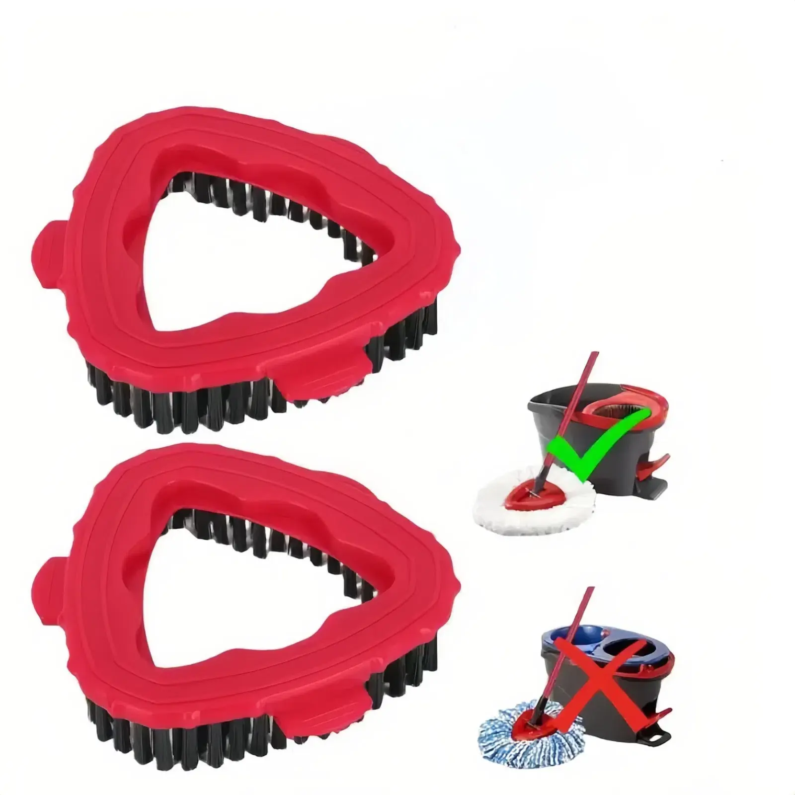 Scrub Brush Upgrade Head Refills Base Mop for O-Cedar EasyWring Mop  Base Multi-Surface Deep Cleaning Refill Shower Tiles  Kitchen Bathroom Floors