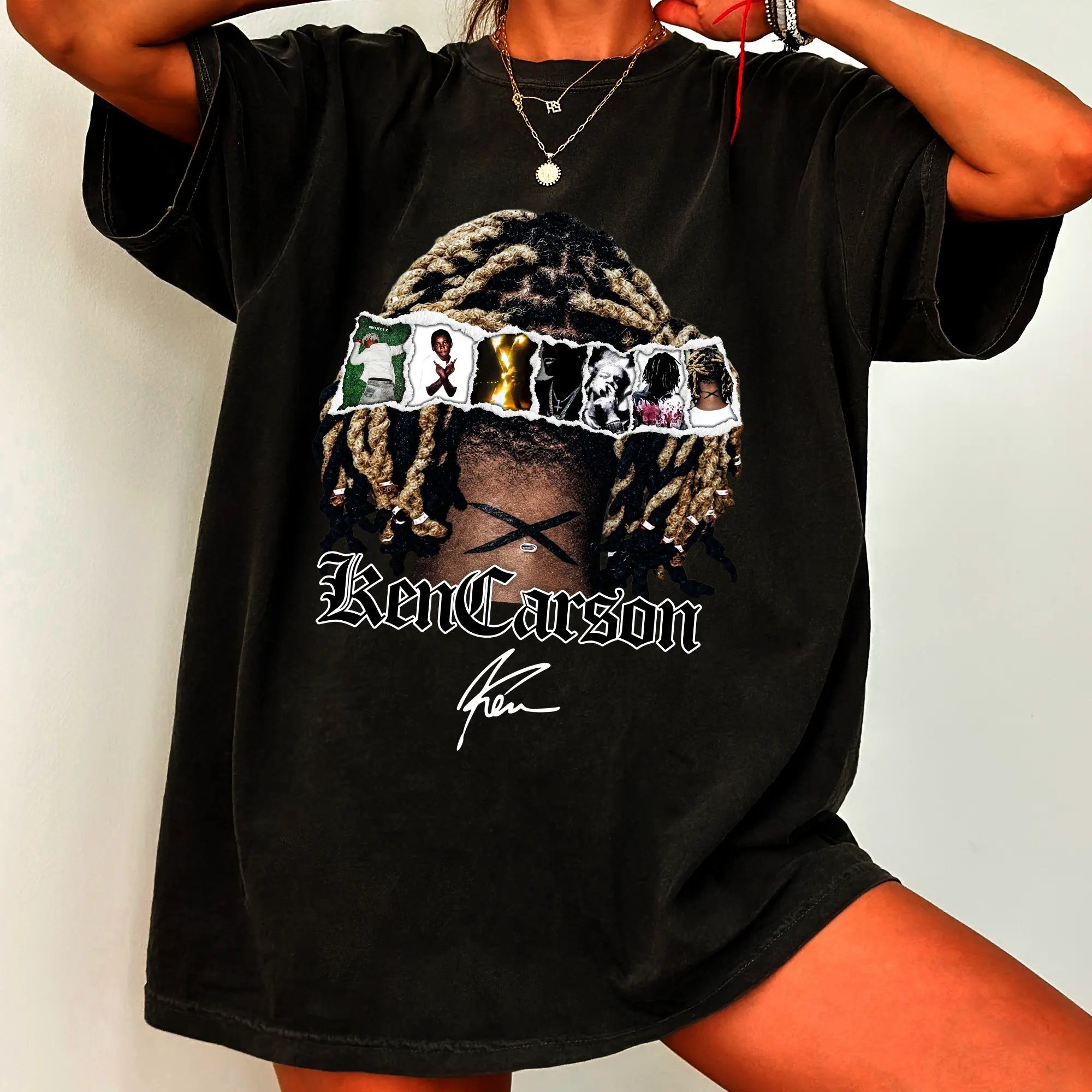 Ken Carson Graphic New Album v21 Text Style T-shirt , Vintage Rap Music For Fans Tee
