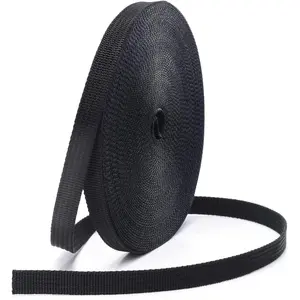 Nylon Webbing 3/8 Inch 3/4 Inch 1 Inch 1-1/4 Inch 1.5Inch 2Inch Nylon Webbing Straps 3/8" 3/4" 1" 1-1/4" 1.5" & 2" Wide,12 Yard Webbing Strapping for Outdoor Crafting DIY