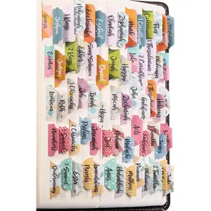 Laminated  Tabs (Large Print, Easy to Apply), Study Journaling Supplies, Index Book Tabs for Women, Accessories (Diverse)
