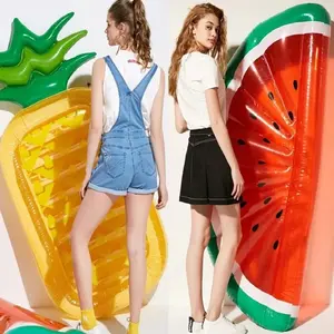 Watermelon Pineapple Shape Inflatable Float, Swimming Ring, Large Water Bed, Fun Pool Accessory, Perfect for Summer Parties