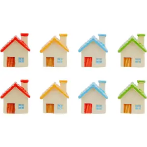 8 count Mini House  Landscape Cute Miniature Decoration  Figurine  Pot Fairy Garden Ornament (Random Color)