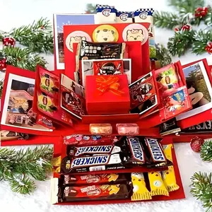 Surprise Explosion Candy Birthday Gift Box, Ideal for Weddings & Birthdays, Perfect Holiday Packaging for Halloween & Christmas Gifting
