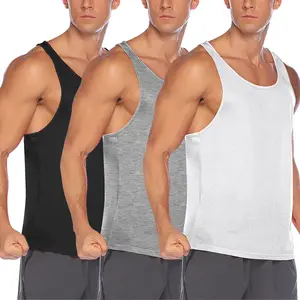 COOFANDY Men's 3 Pack Tank Tops Gym Workout Shirt Y-Back Sleeveless Muscle Fitness Bodybuilding Tank Shirts