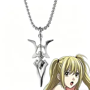 Anime Death Note Misa Amane Cosplay Necklace Halberd Pendant Earrings Halloween Cosplay Jewelry Gifts