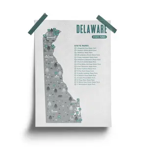 Delaware State Park Map - Checklist