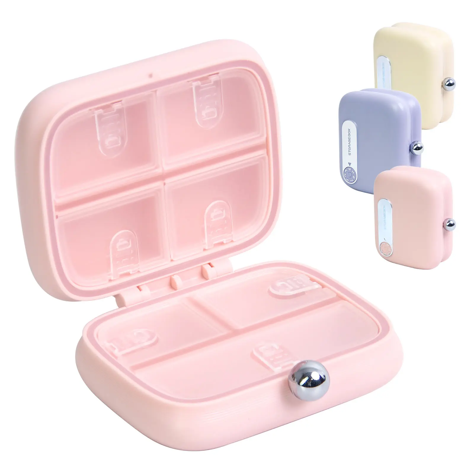 Waterproof Portable Pill Box for Home Organization, Daily Medication & Supplement Storage, Moisture-Proof Sealed Compartments, Medication Supplement Storage for Seniors, Travel Home Supplies Storage Bin