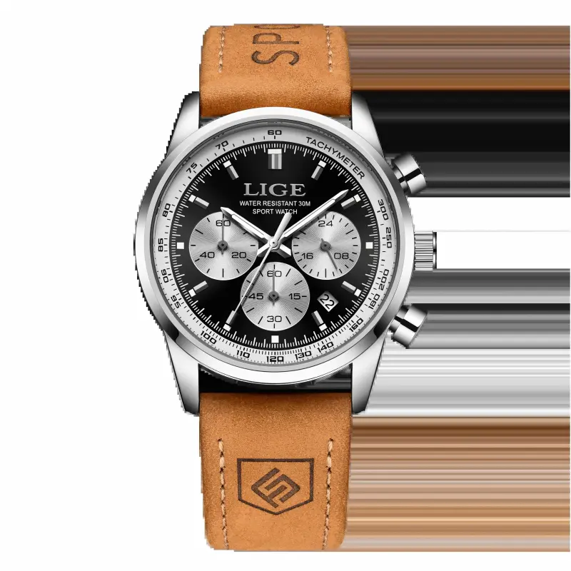 Belt silver black and white