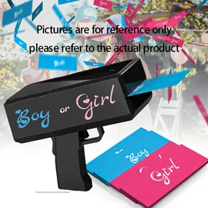 Gender Reveal Money Gun Shooter with and Props, Boy Girl Gender Identification Party Activity Prop, Fun Gender Reveal Idea, Party Favors, Party Event Props