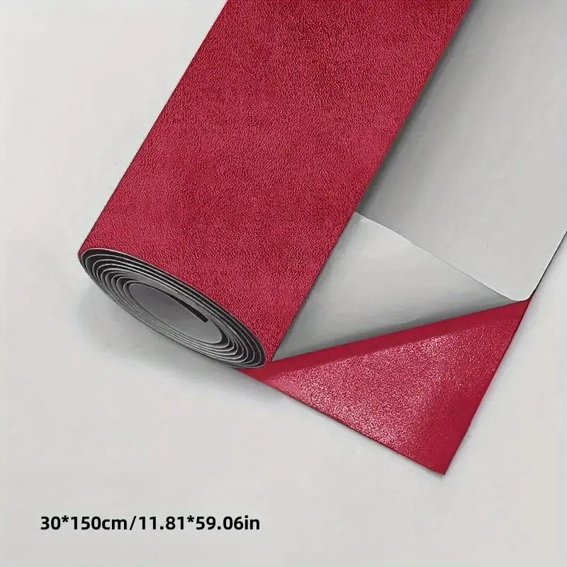 Self-Adhesive Suede Fabric Patch, Self-Adhesive Suede Velour Material Repair, Car Interior Modification Door Panel Console Armrest Repair Patch, Vehicle Interior, Durable, Automotive, Durability, Restoration