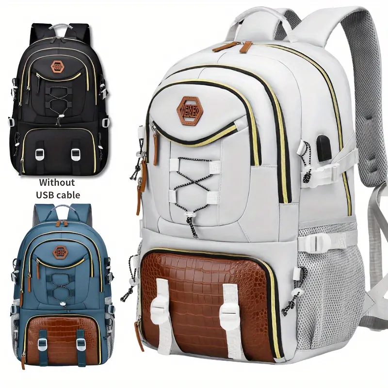 Large Capacity Travel Backpack with Laptop Sleeve, Shoe Storage, Water-Resistant, Lightweight Design for Hiking, Spacious & Organized, Multipurpose for Sports & Daily Commutes
