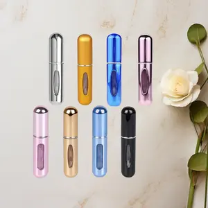 Portable Perfume Spray Bottle, 8pcs 5ml Empty Dispenser Bottles for Essential Oil, Water, Toner, Skin Moisturizing, Reusable Storage Organizer Pump Perfume Organiser for Home & Travel Use