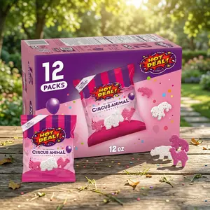 Original Circus Animal Cookies | Frosted Vanilla Shortbread Cookies with Rainbow Sprinkles | Box of Cookie Snack Packs | 12 Count - 1-oz Pouches | NET WT 12 oz