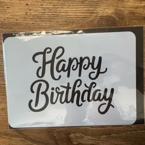 Happy Birthday Stencil for Cake Decor