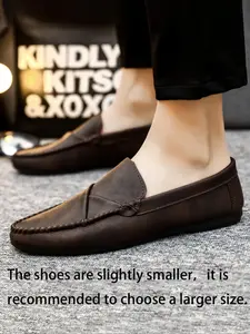 Men's New Fashion, Classic Comfort Formal Shoes, Business Casual Shoes, Easy to Wear and Drive, Moccasin Style, Rubber Sole, All Seasons Casual Footwear
