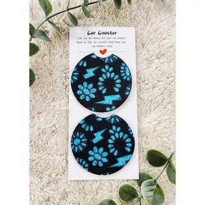 Turquoise - Neoprene Car Coasters