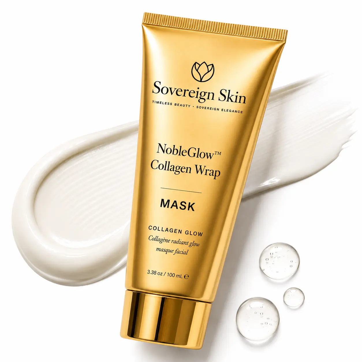 NobleGlow Collagen Wrap Mask — Collagen Peel-Off Mask | Glass Skin Glow Treatment