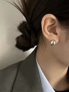 18k Gold Plated Stainless Steel Hoop Earrings, 4mm Wire Diameter, Elegant Korean Style, Perfect for Daily and Festival Wear