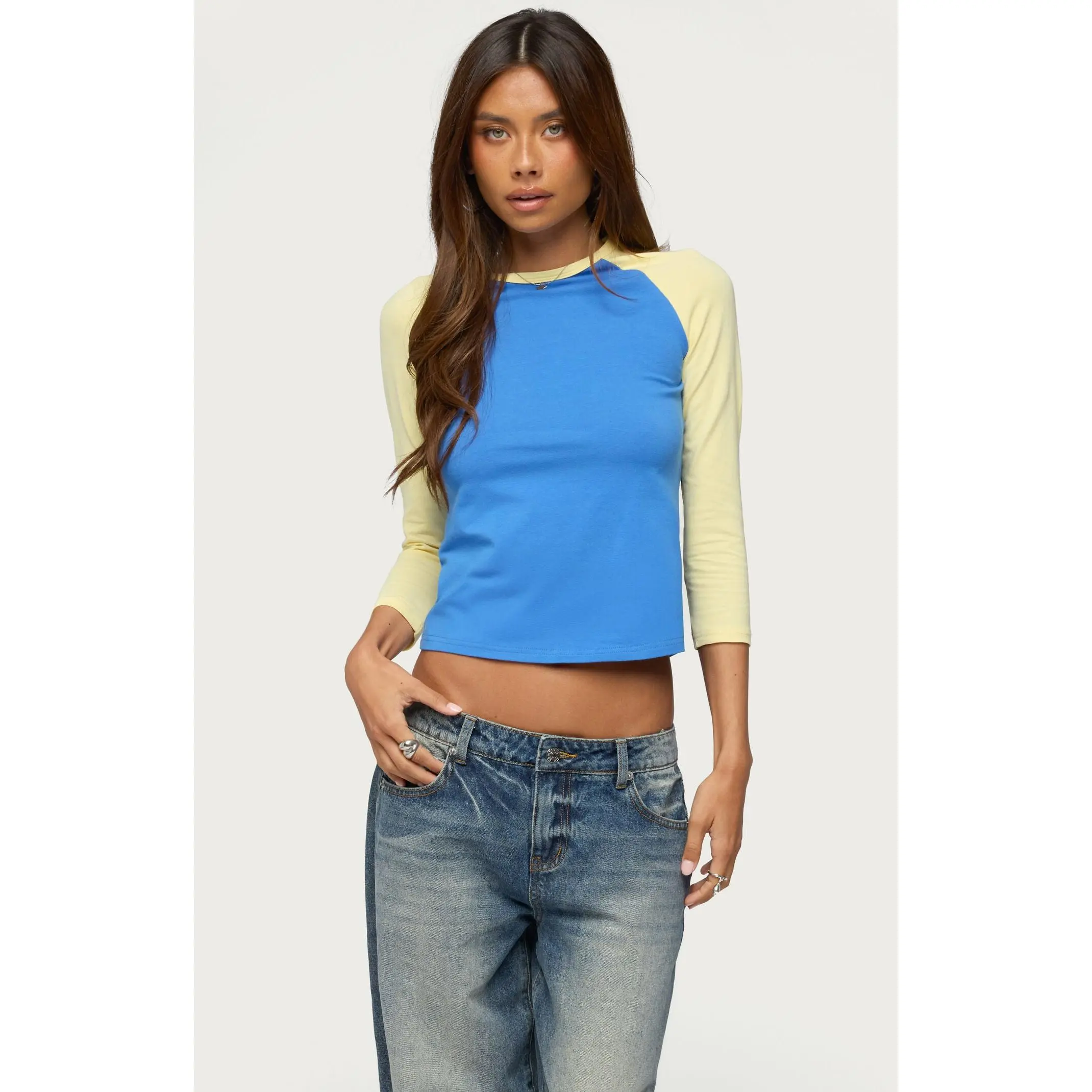 Edikted Women's Emana Contrast Raglan Top