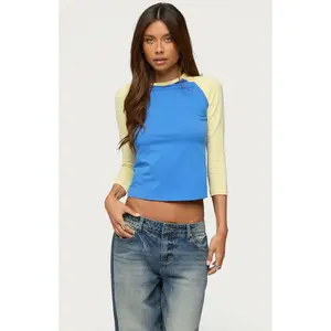 Edikted Women's Emana Contrast Raglan Top