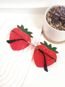 Strawberry Shaped Sunglasses, Cute Fruit Design Sunglasses for Everyday Use, Fashion Accessories for Outdoor Activities