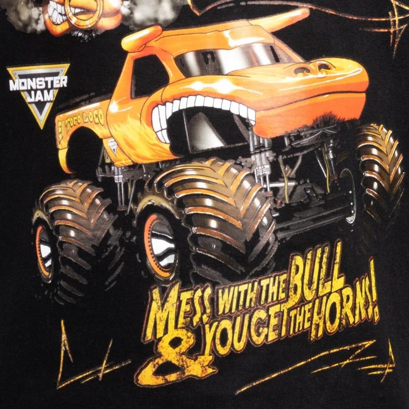 Youth & Adult Monster Jam El Toro Loco Athletic Graphic T-Shirt Short Sleeve Casual Racing Fan Style