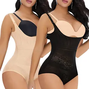 Shapewear Bodysuit for Women Tummy Control Shapewear Open Bust Body Shaper Bodysuit Ladies Firm Body Shaper Bodysuit Plus Size S-3XL