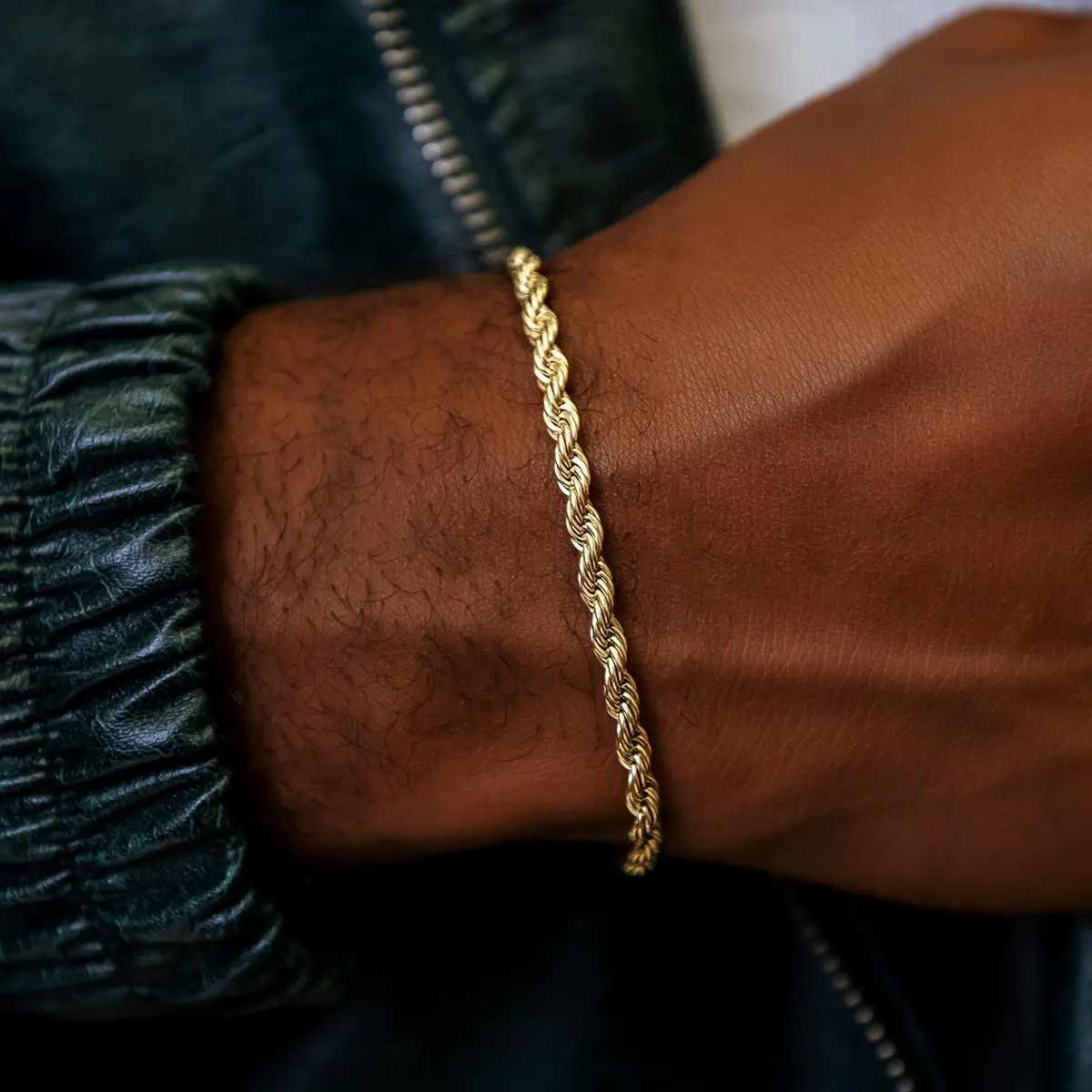 GLD Rope Bracelet in Yellow Gold- 4mm - Perfect Gift