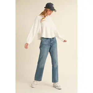 Leilani Dolman Sleeve Cropped Sweater
