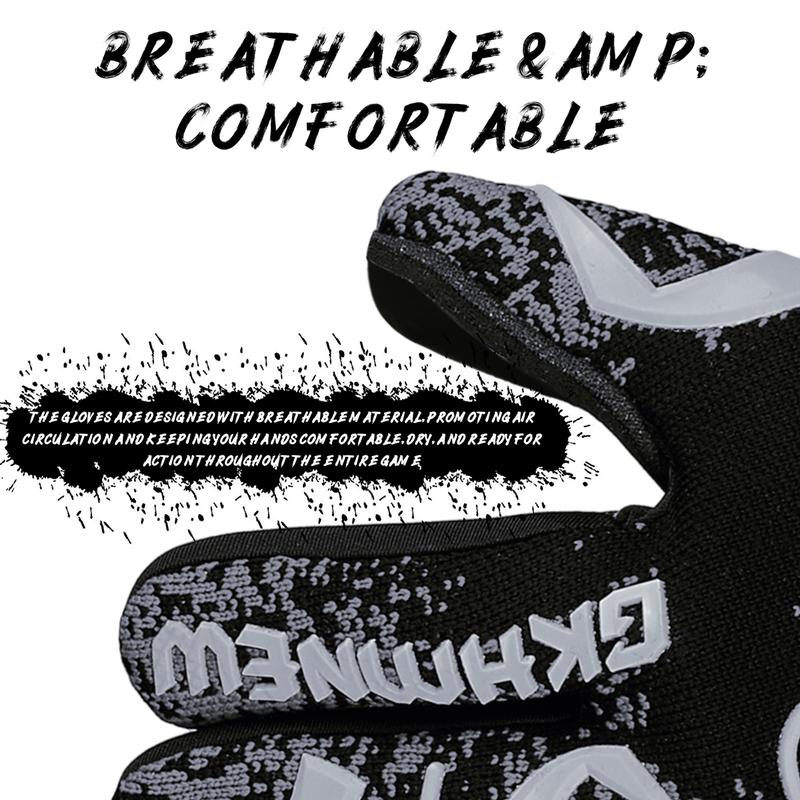 Soccer Goalie Goalkeeper Gloves Kids Youth and Adult Provide Extreme Strong Control and Grip, Breathable and comfortable Soccer Gloves,High Performance Professional Grade Goalkeeper Glove Equipment