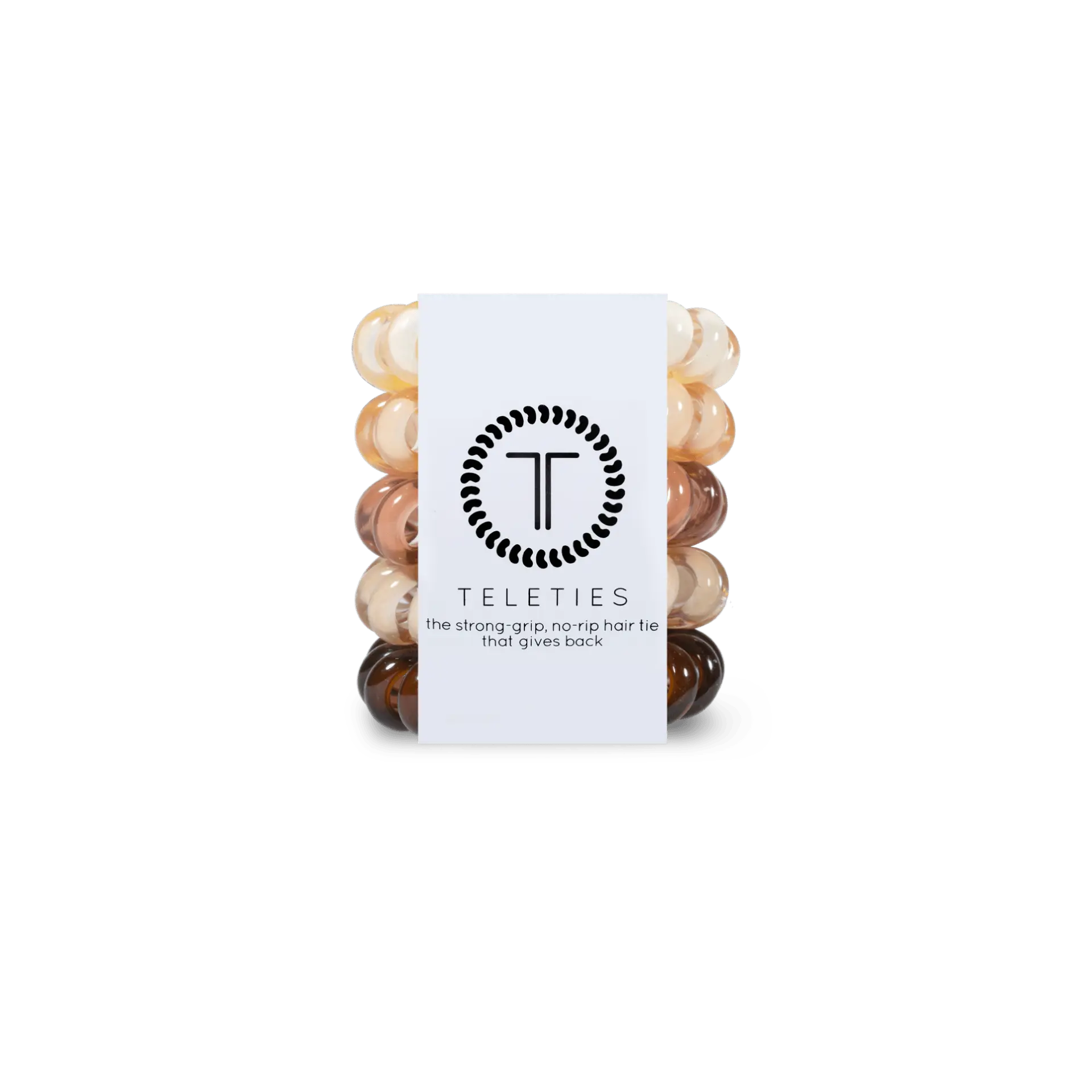 TELETIES - For the Love of Nudes - Tiny Hair Ties - Pack of Five - Strong Grip Scrunchie Elastics
