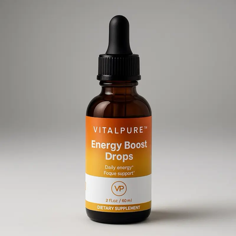 VITALPURE Energy Boost Drops - Daily Energy Support & Focus Supplement 2 fl oz 60 mL
