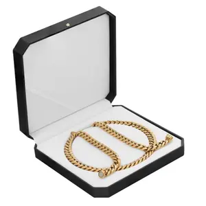 IGE 24k Gold Plated Cuban Link Chain Necklace – Luxury Designer Gold Necklace for Men, Fashionable Cuban Link Jewelry for Collectors